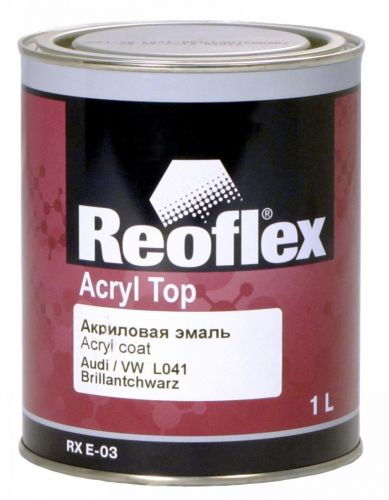 REOFLEX  2К акриловая эмаль Audi/VW L041 Brillantschwarz  1л
