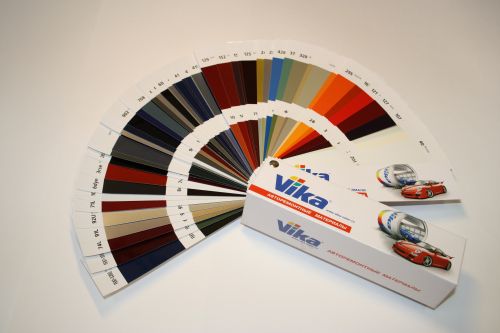 Каталог цветов автоэмалей VIKA  веер NEW