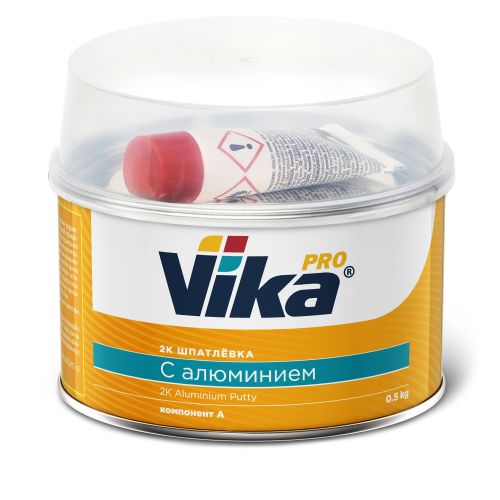 ШПАТЛЕВКА VIKA ПО ПЛАСТИКУ 2К ЧЕРНАЯ, 0,5 КГ
